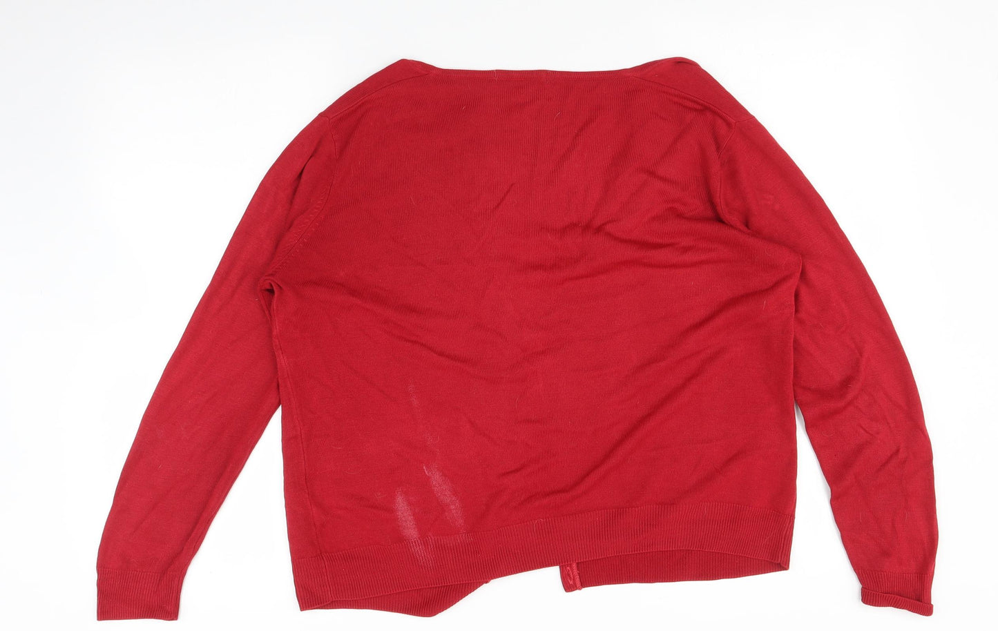 Marks and Spencer Womens Red   Cardigan Jumper Size 16