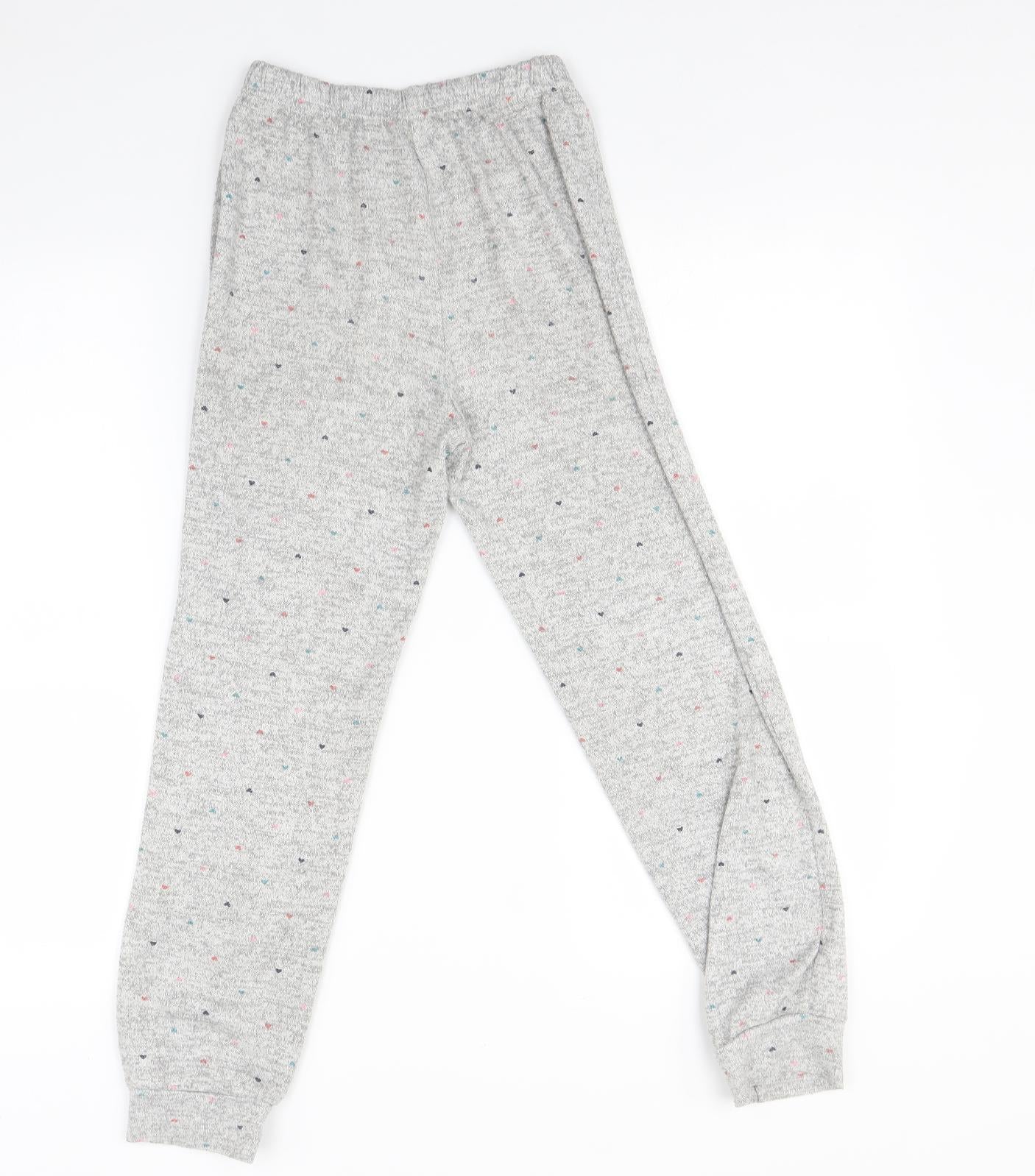 TU Girls Gold    Pyjama Pants Size 10-11 Years  - heart print