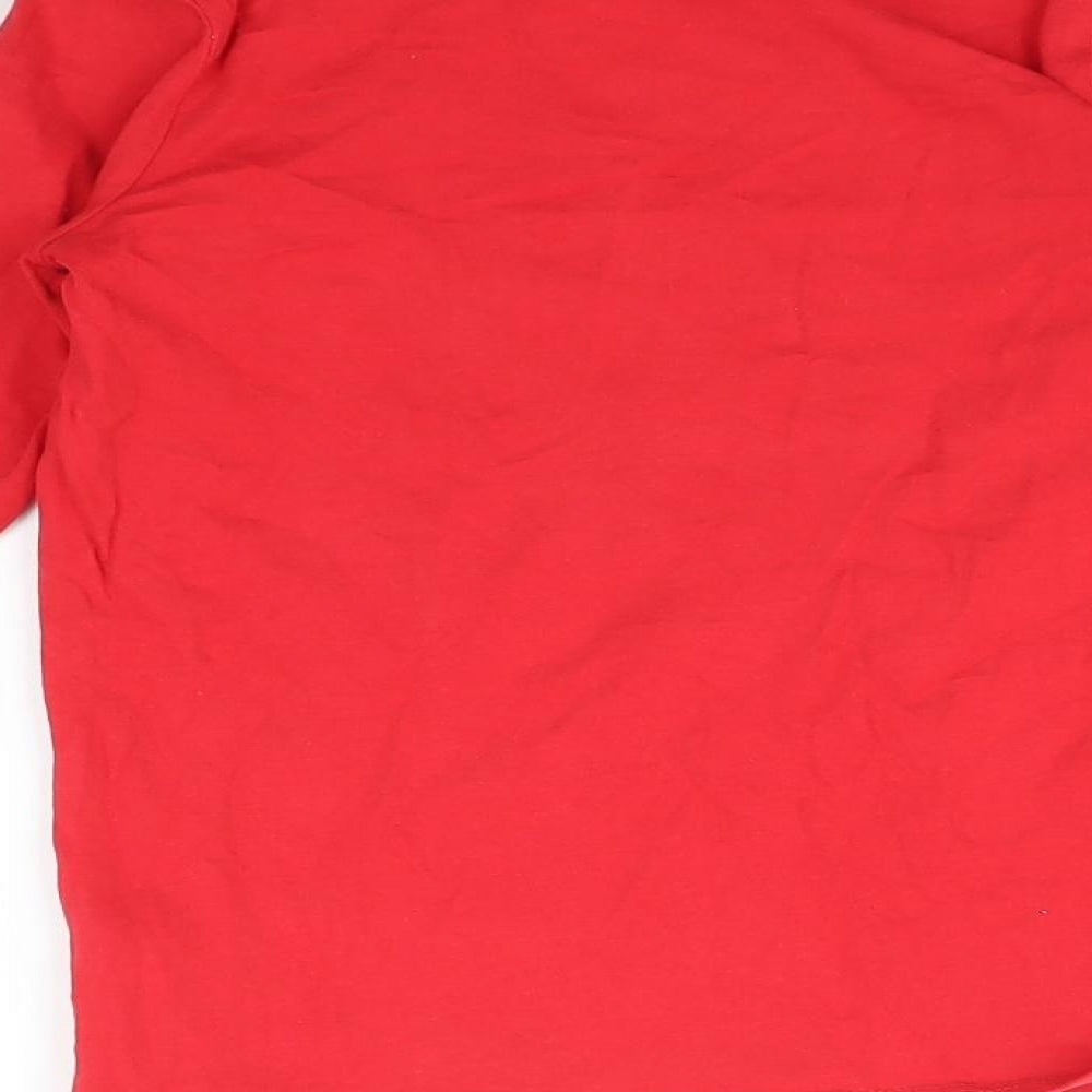 NEXT Girls Red   Basic T-Shirt Size 9 Years  - Christmas