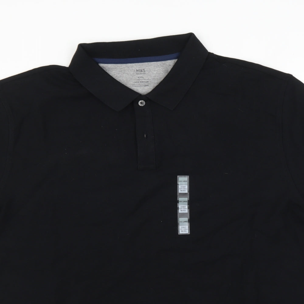 Marks and Spencer Mens Black    Polo Size 4XL