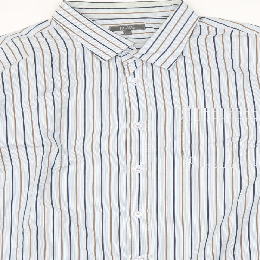 Wolsey Mens Multicoloured Striped   Dress Shirt Size 2XL