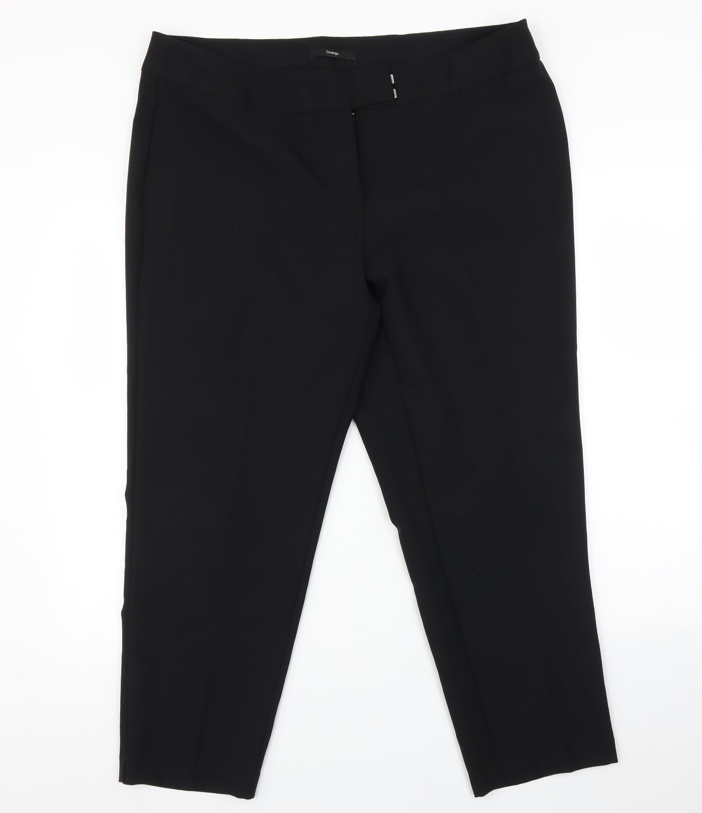 George Womens Black   Trousers  Size 18 L28 in