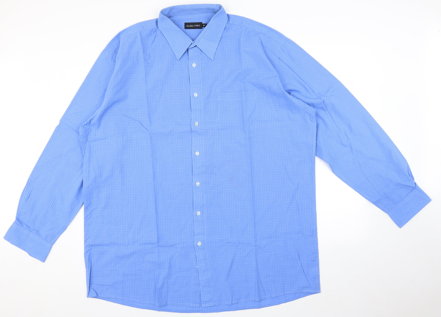 Preworn Mens Blue    Dress Shirt Size 3XL