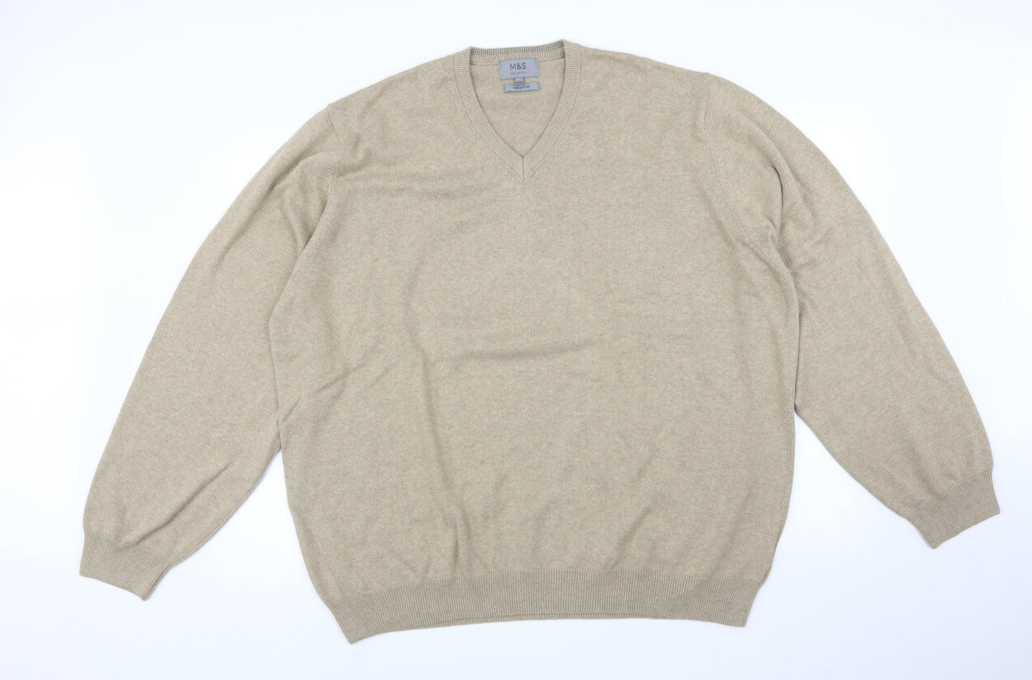 Marks and Spencer Mens Beige   Pullover Sweatshirt Size 4XL