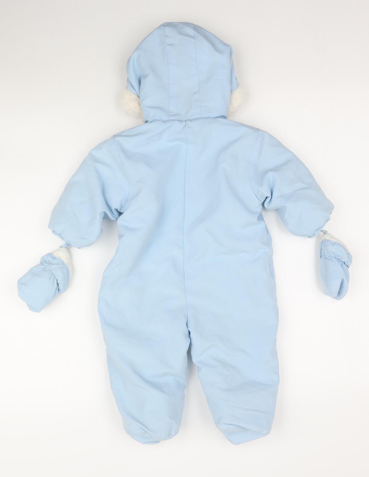 Preworn Baby Blue   Parka Snowsuit Size 6-9 Months  - Full body