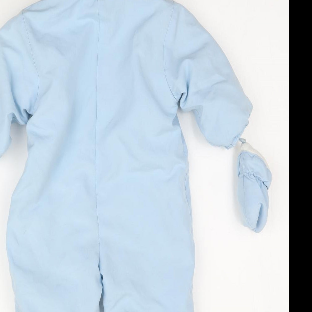 Preworn Baby Blue   Parka Snowsuit Size 6-9 Months  - Full body