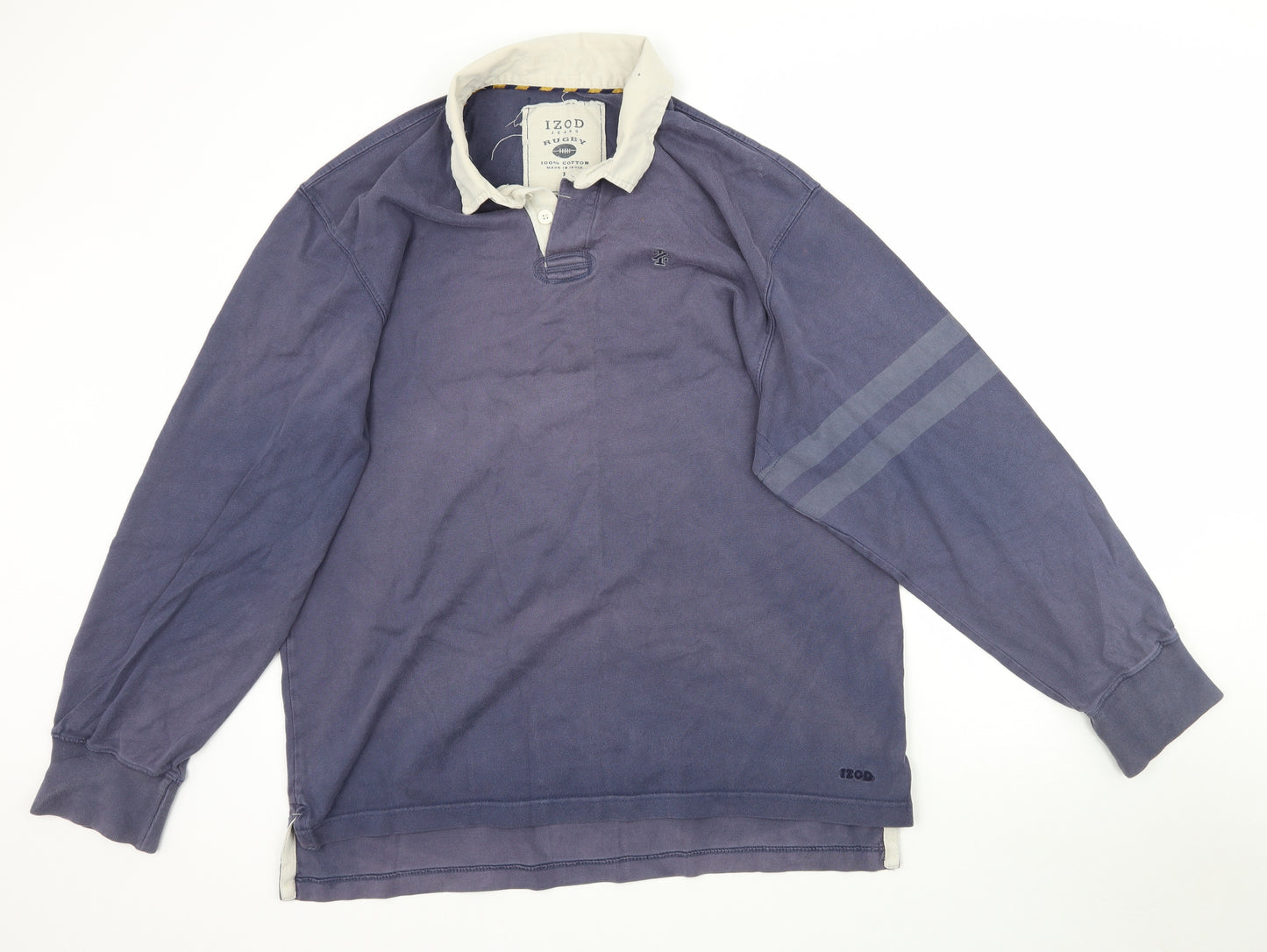IZOD Mens Blue    Polo Size L  - Rugby