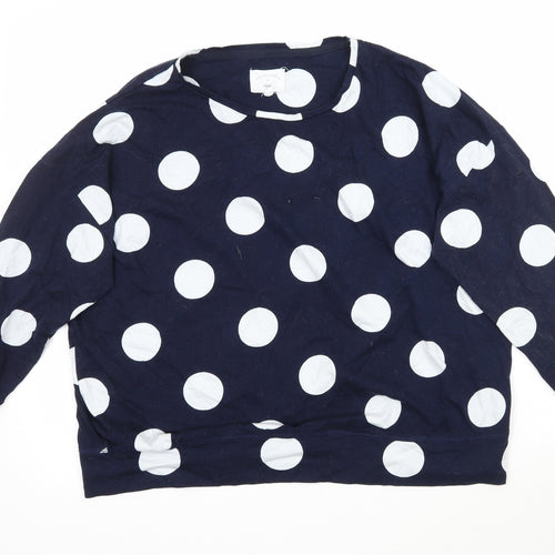 NEXT Womens Blue Polka Dot  Top Pyjama Top Size M