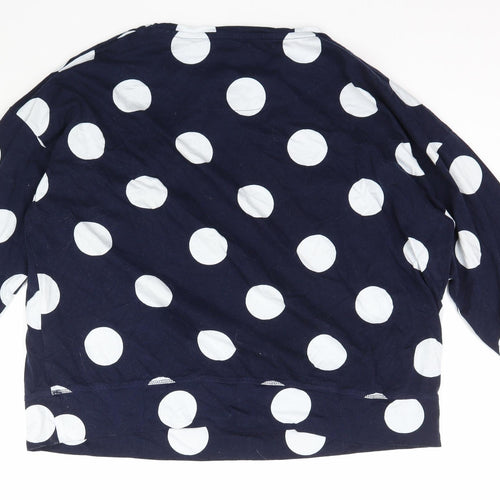 NEXT Womens Blue Polka Dot  Top Pyjama Top Size M