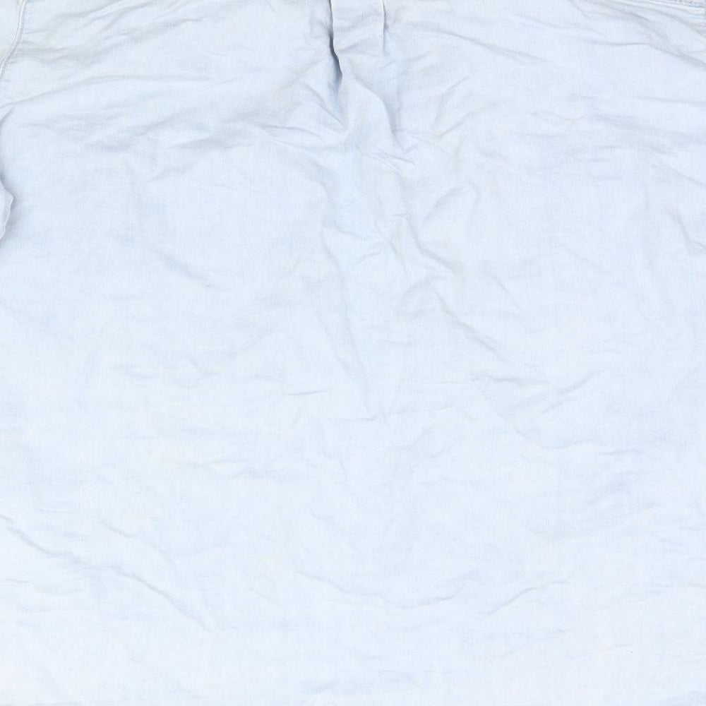 New Look Womens Blue  Denim Basic Button-Up Size 10