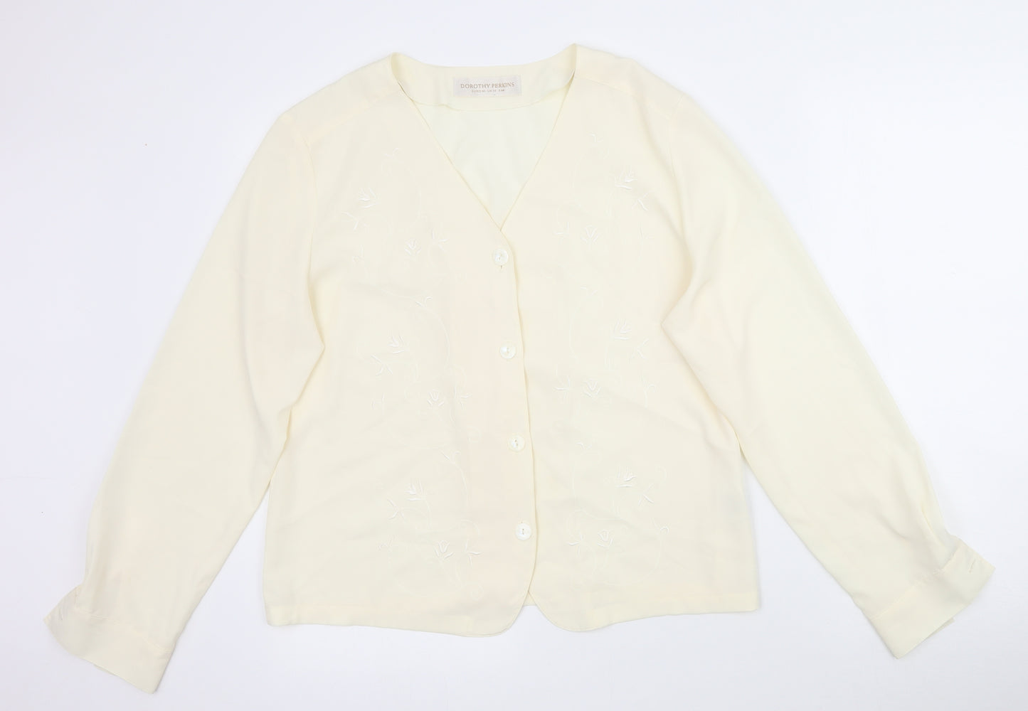 Dorothy Perkins Womens Ivory   Basic Blouse Size 14
