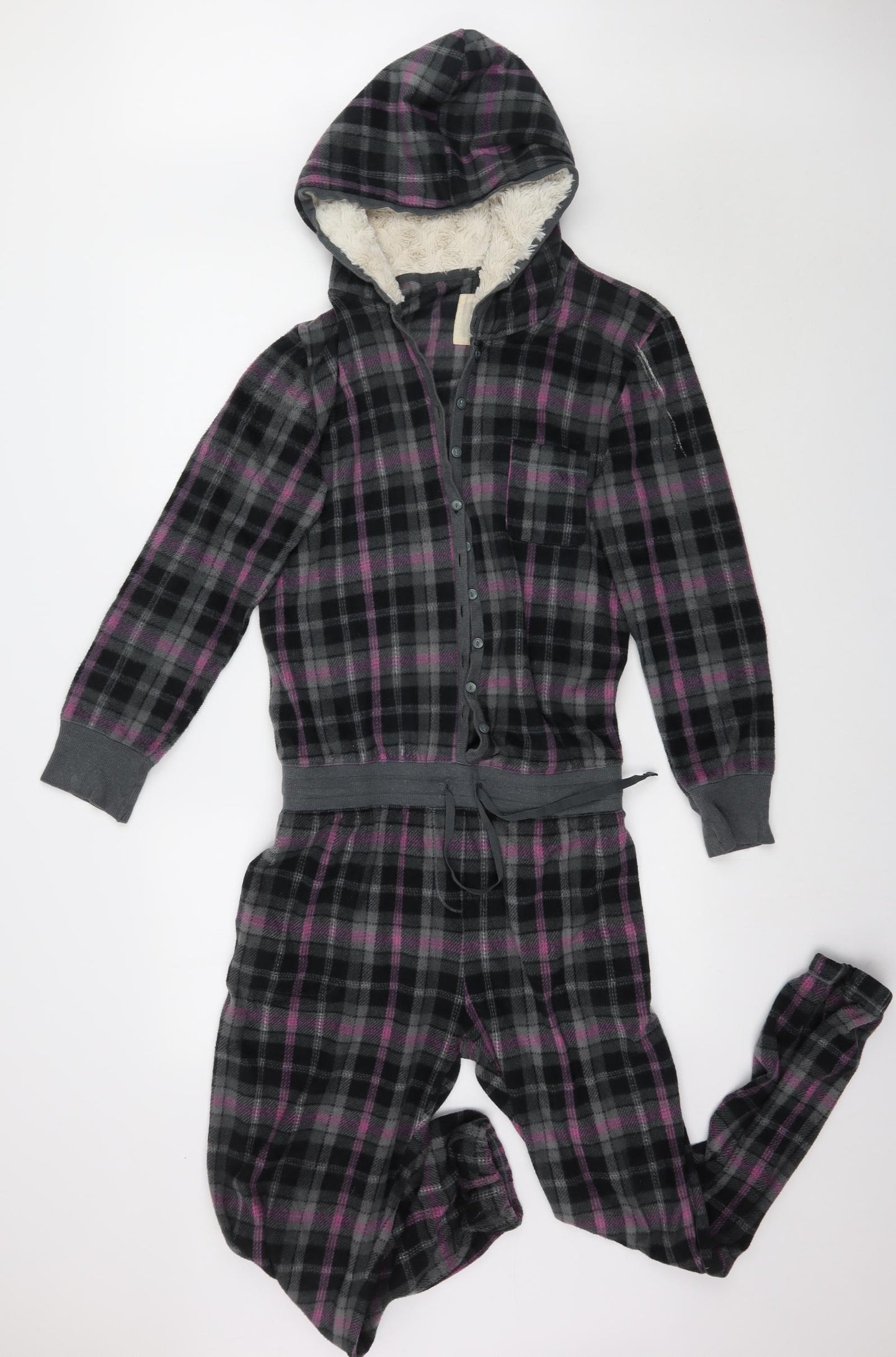 Marks and Spencer Womens Grey Plaid   One Piece Size 10  - Onesie