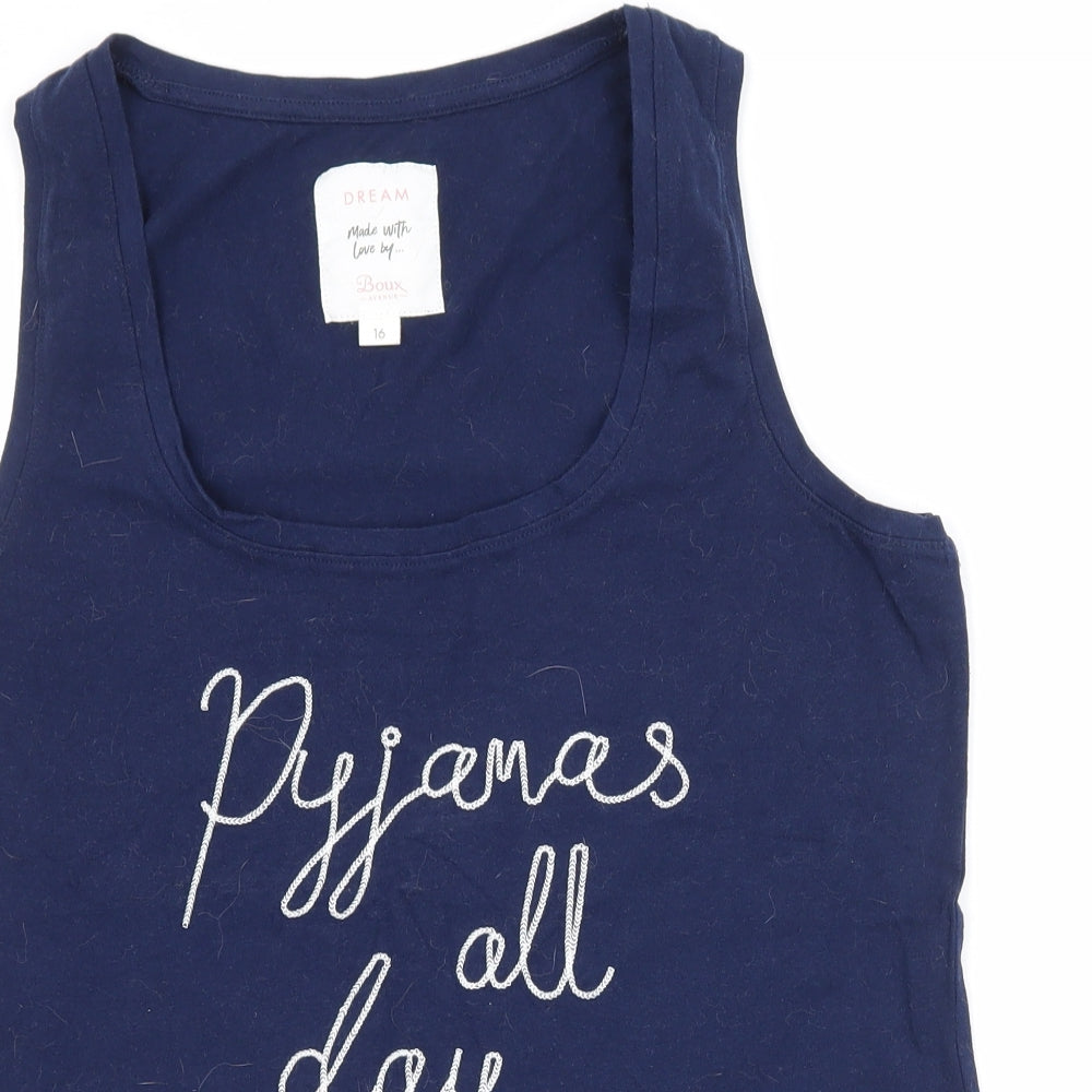 Boux Avenue Womens Blue   Top Pyjama Top Size 16