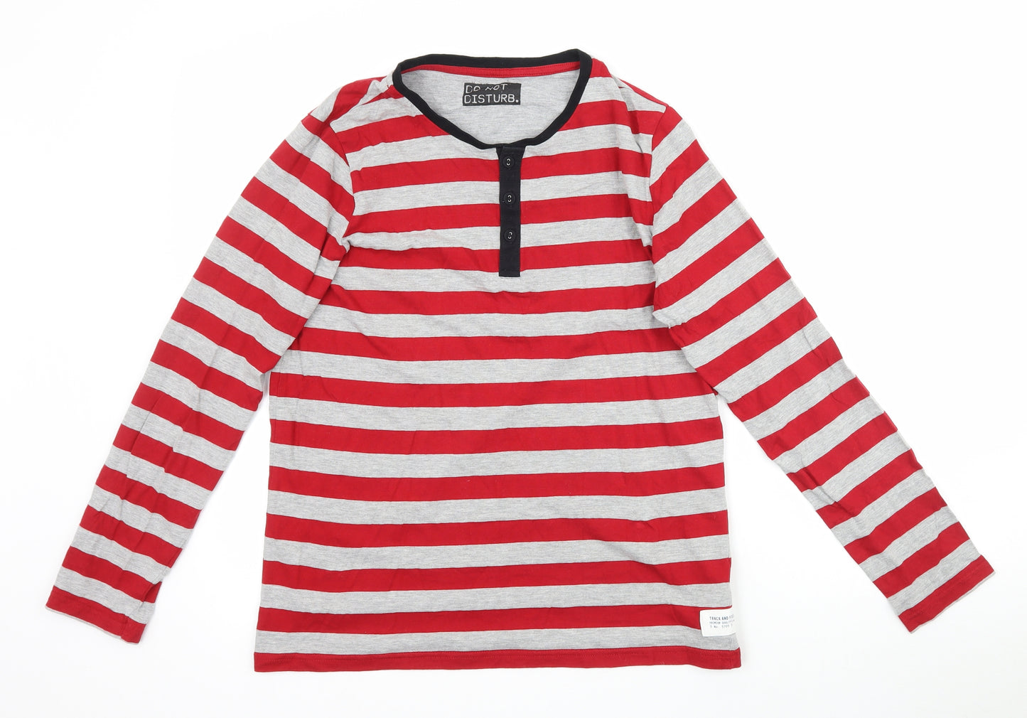 Marks and Spencer Boys Multicoloured Striped   Pyjama Top Size 13-14 Years