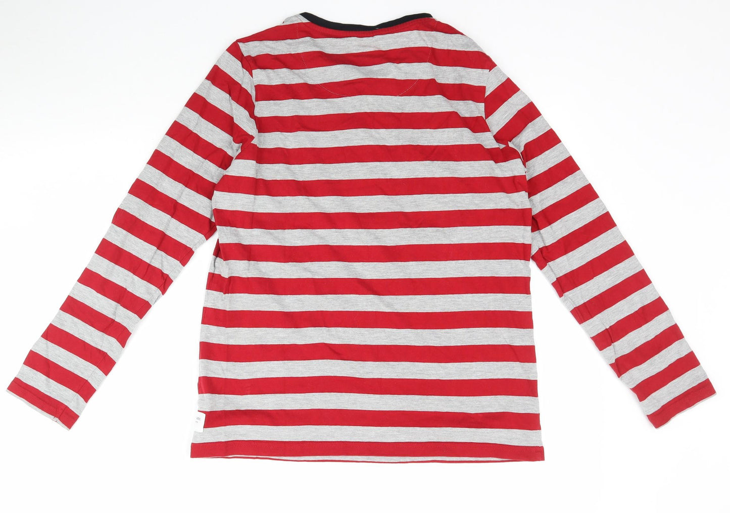 Marks and Spencer Boys Multicoloured Striped   Pyjama Top Size 13-14 Years