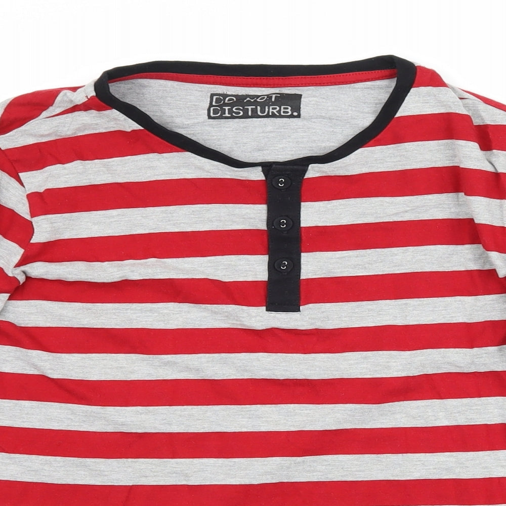 Marks and Spencer Boys Multicoloured Striped   Pyjama Top Size 13-14 Years