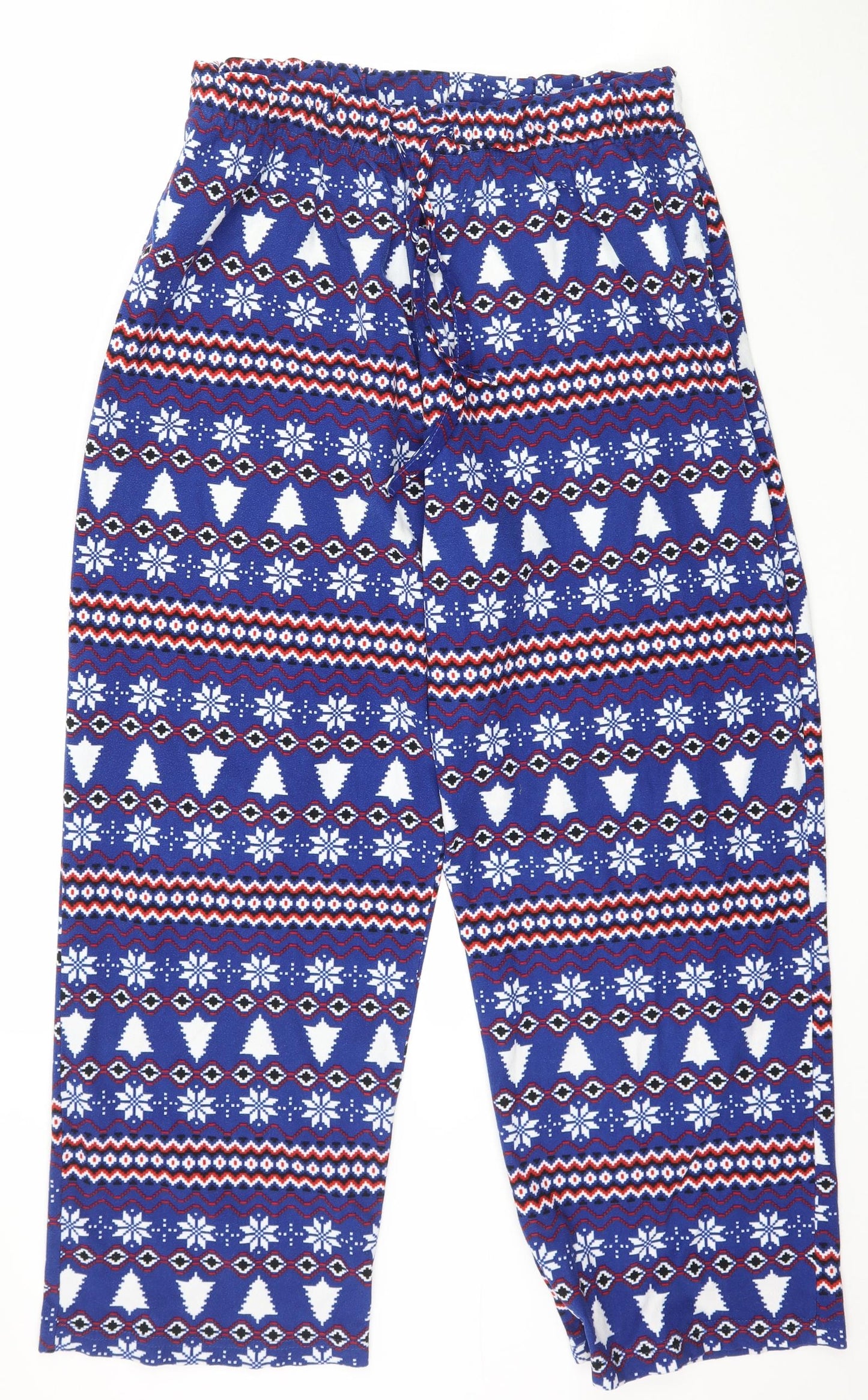 TU Mens Blue Fair Isle   Pyjama Pants Size M  - Christmas