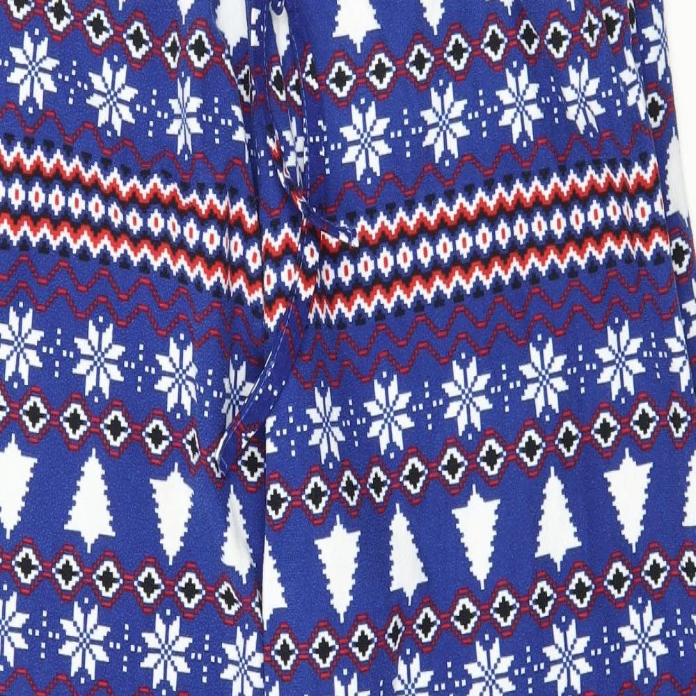 TU Mens Blue Fair Isle   Pyjama Pants Size M  - Christmas