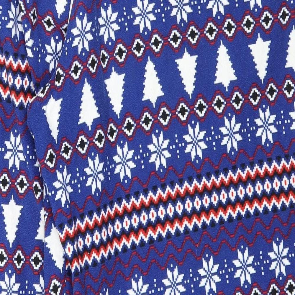 TU Mens Blue Fair Isle   Pyjama Pants Size M  - Christmas
