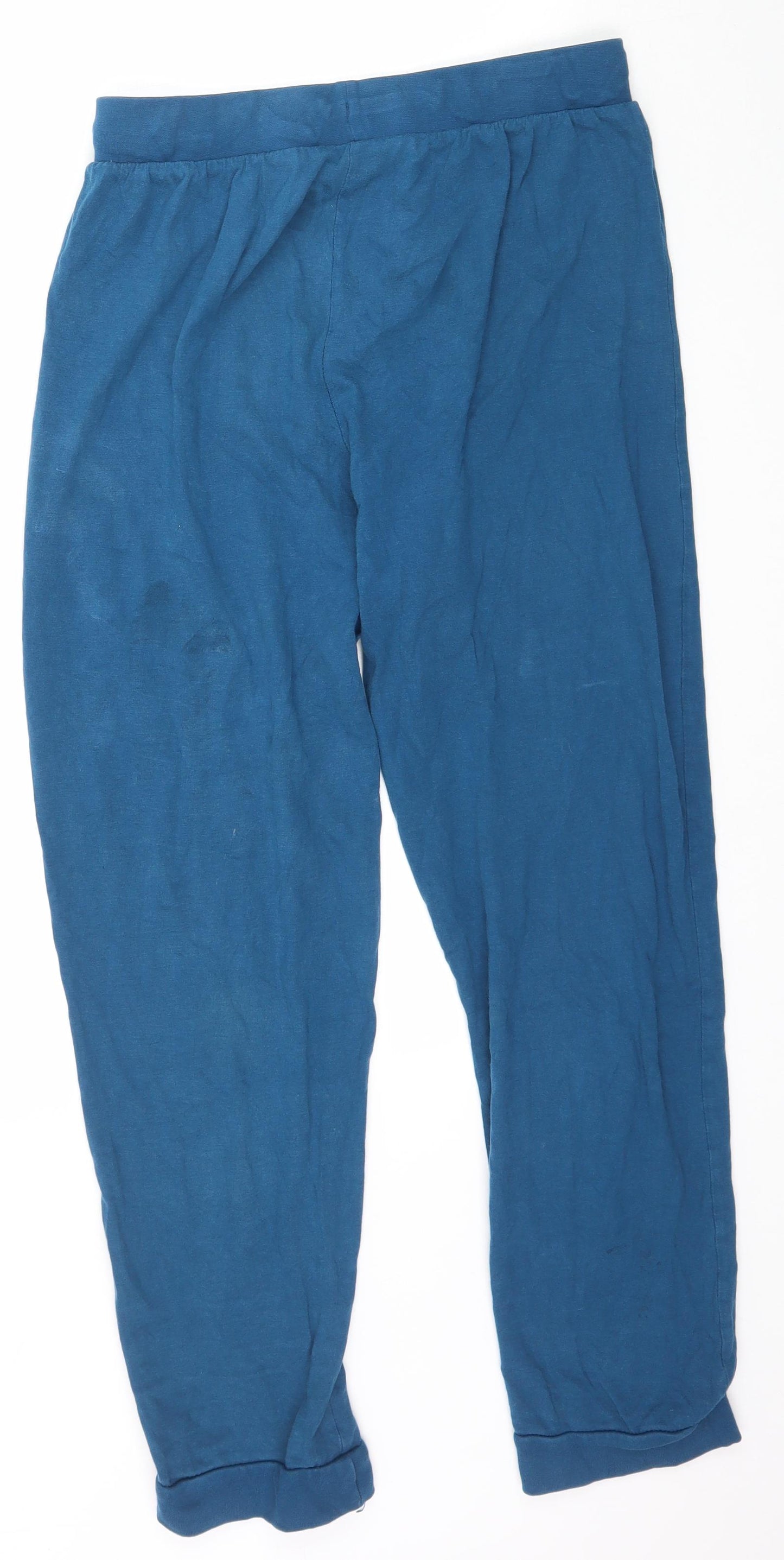Marks and Spencer Boys Blue Solid   Pyjama Pants Size 13 Years