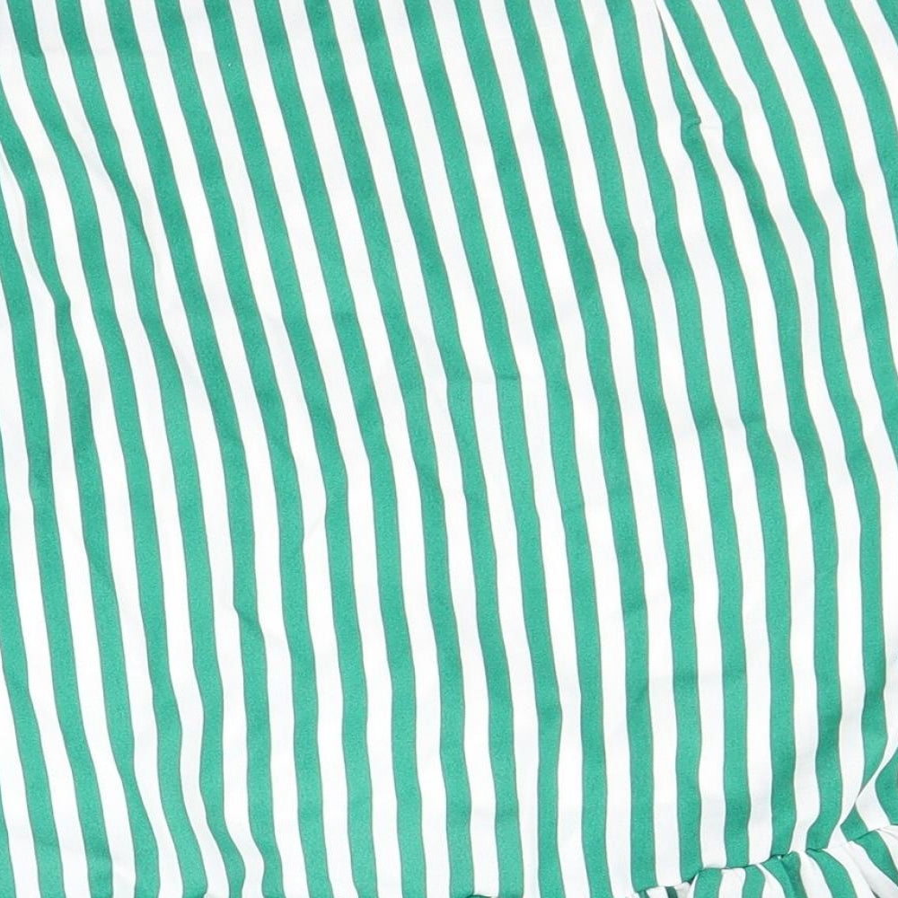 Missguided Womens Green Striped   Skirt Size 6