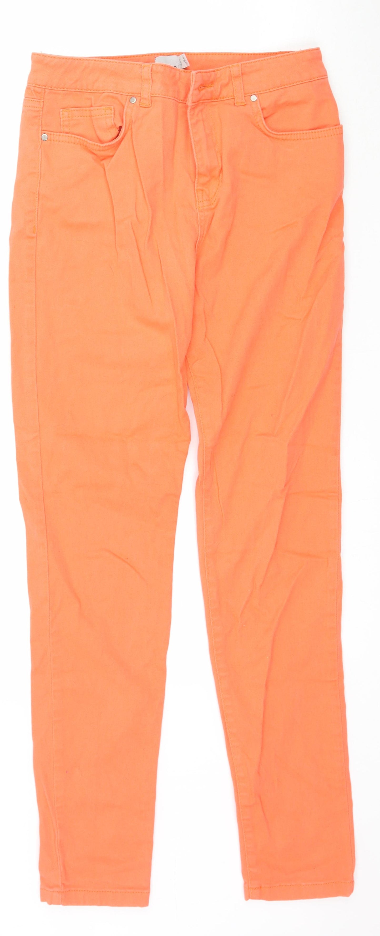 ASOS Womens Orange  Denim Skinny Jeans Size 10 L28 in