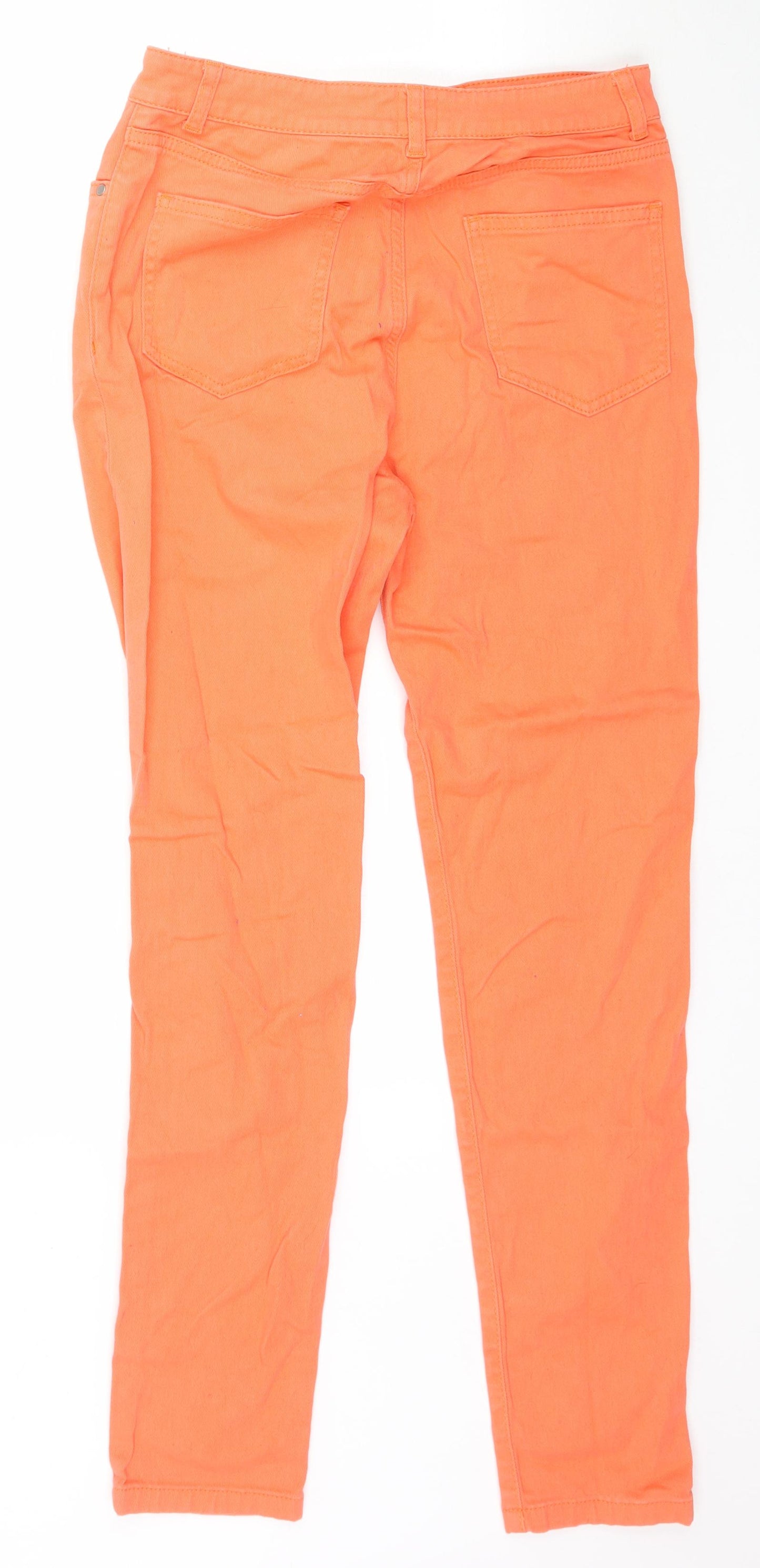 ASOS Womens Orange  Denim Skinny Jeans Size 10 L28 in