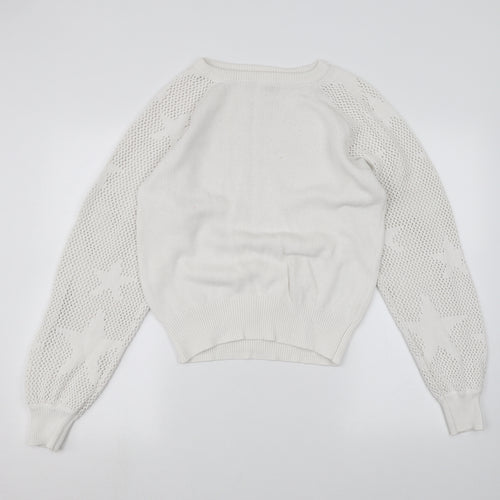 Marks and Spencer Womens White   Pullover Jumper Size S
