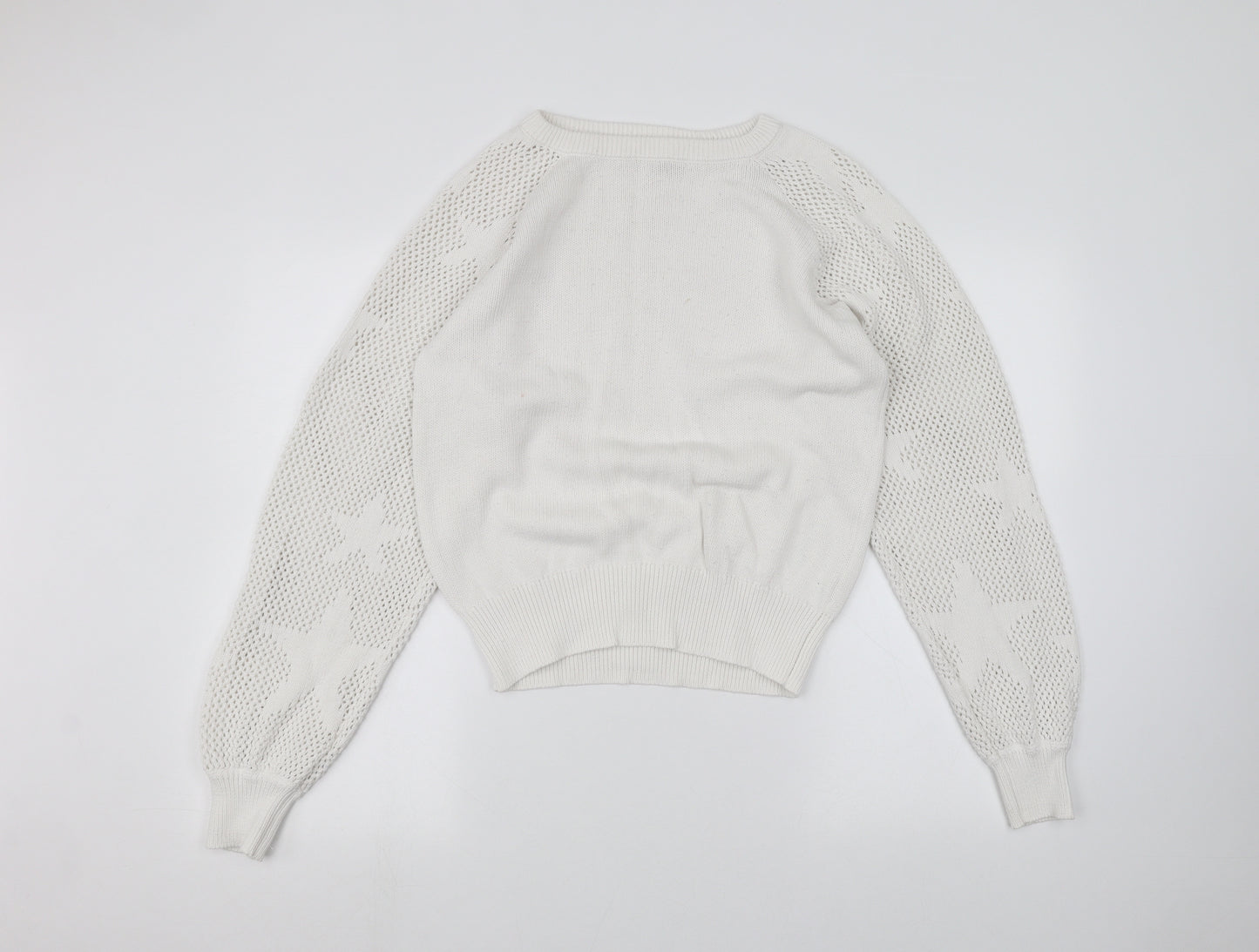 Marks and Spencer Womens White   Pullover Jumper Size S