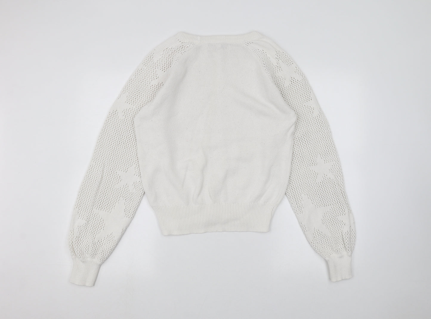 Marks and Spencer Womens White   Pullover Jumper Size S