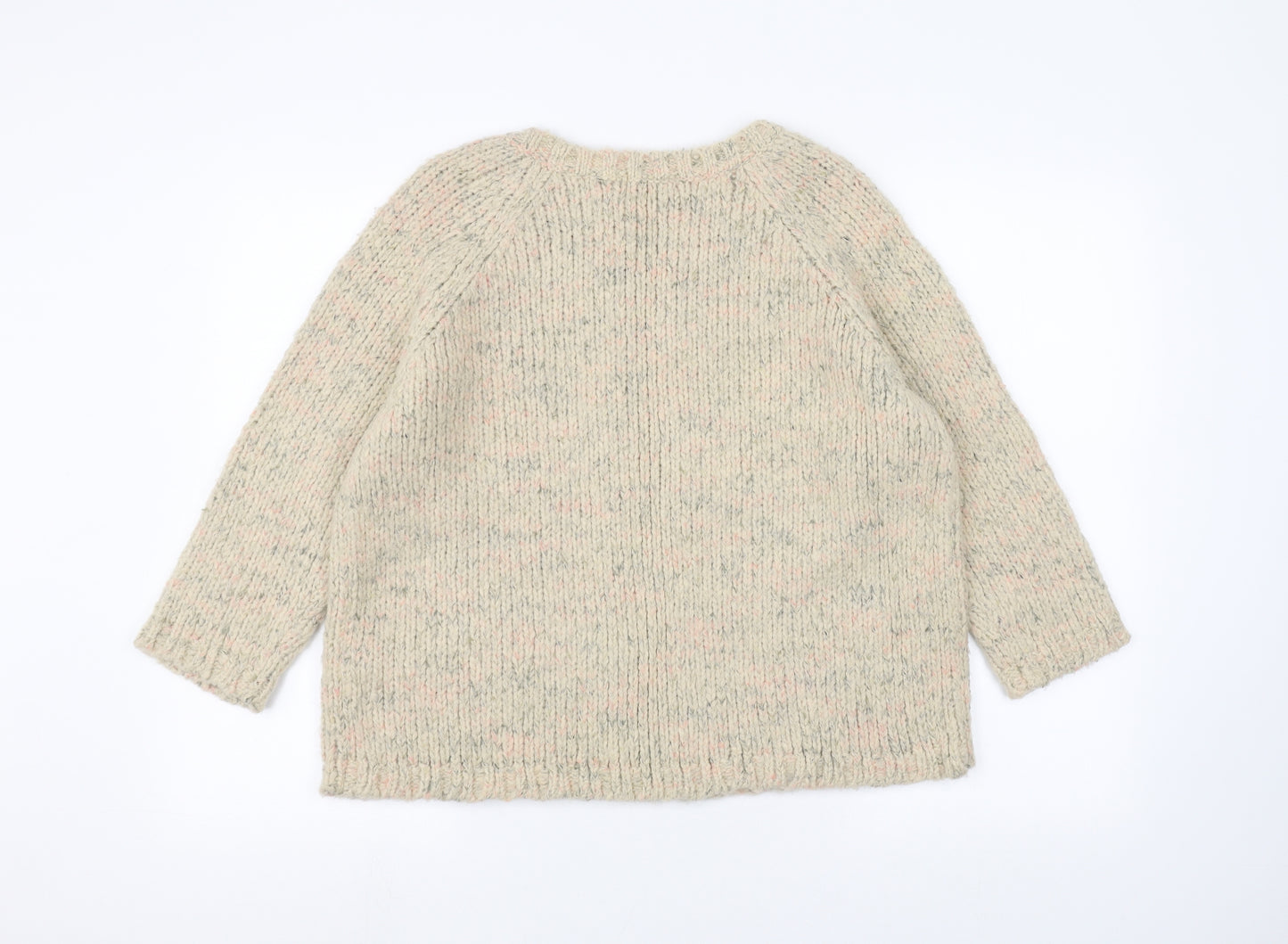 Marks and Spencer Womens Beige   Pullover Jumper Size 14