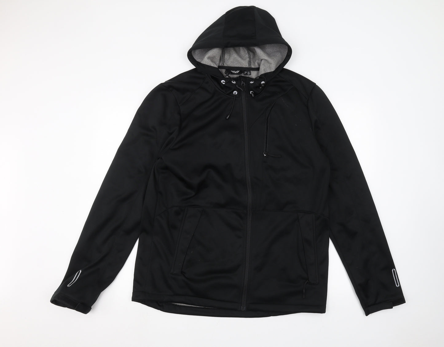 Crivit Mens Black   Parka Coat Size L
