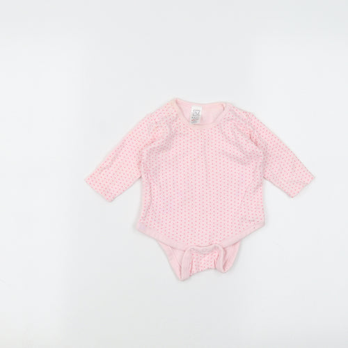TU Baby Pink Polka Dot  Babygrow One-Piece Size 0-3 Months