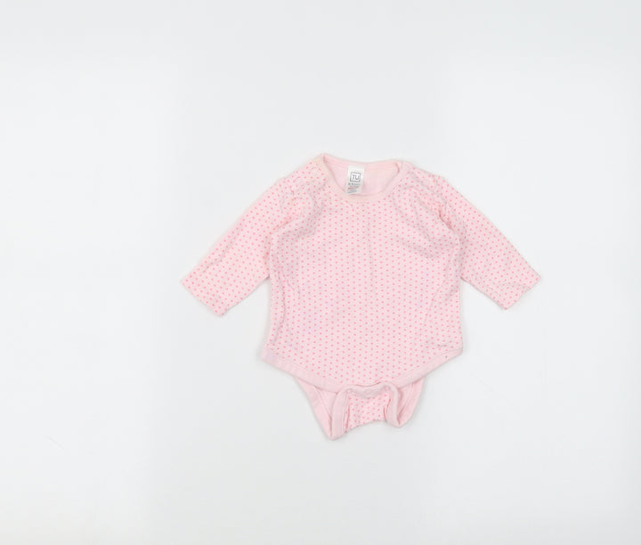 TU Baby Pink Polka Dot  Babygrow One-Piece Size 0-3 Months