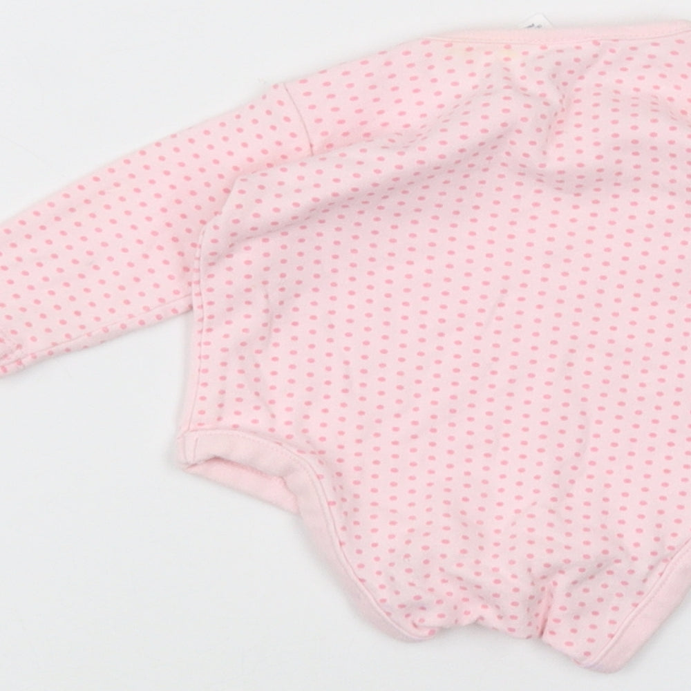 TU Baby Pink Polka Dot  Babygrow One-Piece Size 0-3 Months