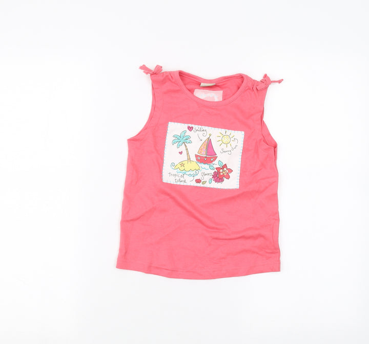 Cherokee Girls Pink Basic T-Shirt Size 4-5 Years