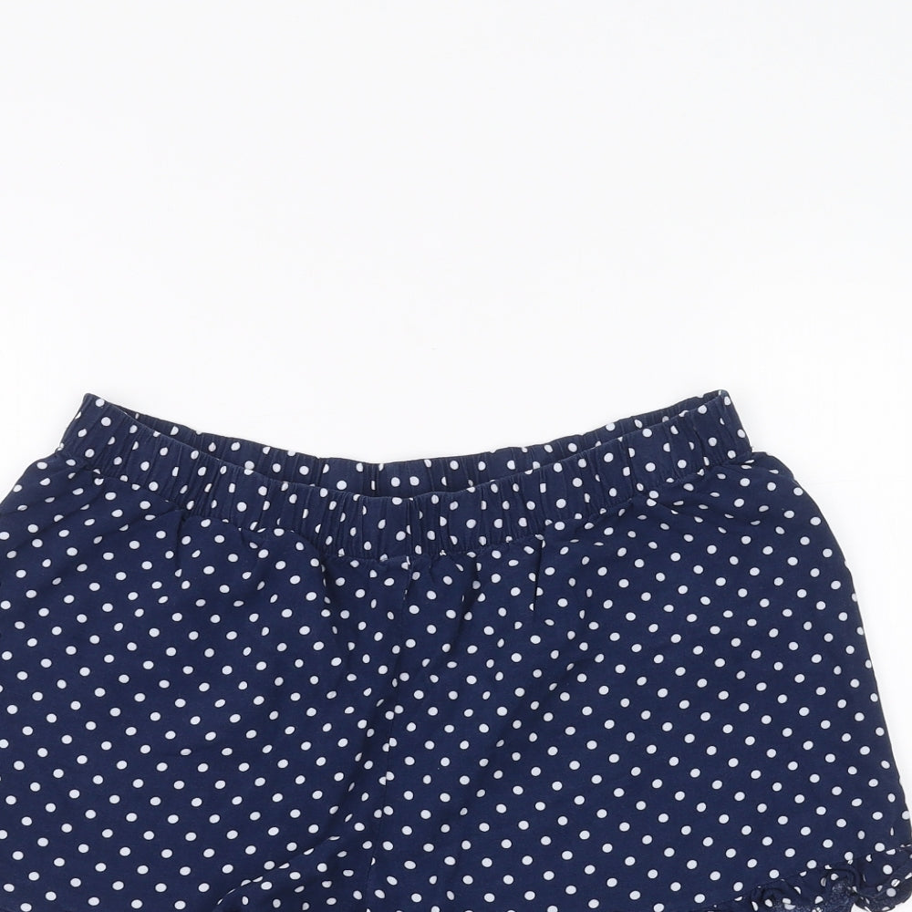 Matalan Womens Blue Polka Dot  Sweat Shorts Size 10