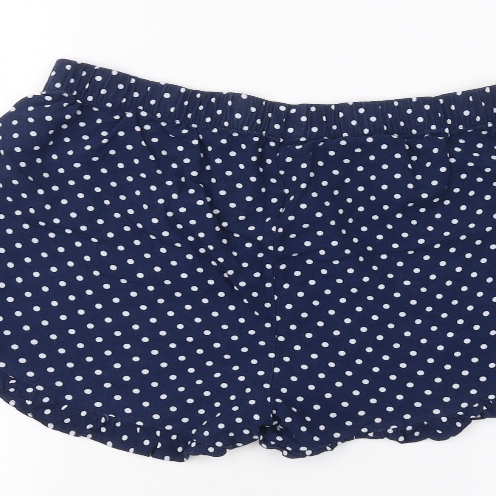 Matalan Womens Blue Polka Dot  Sweat Shorts Size 10