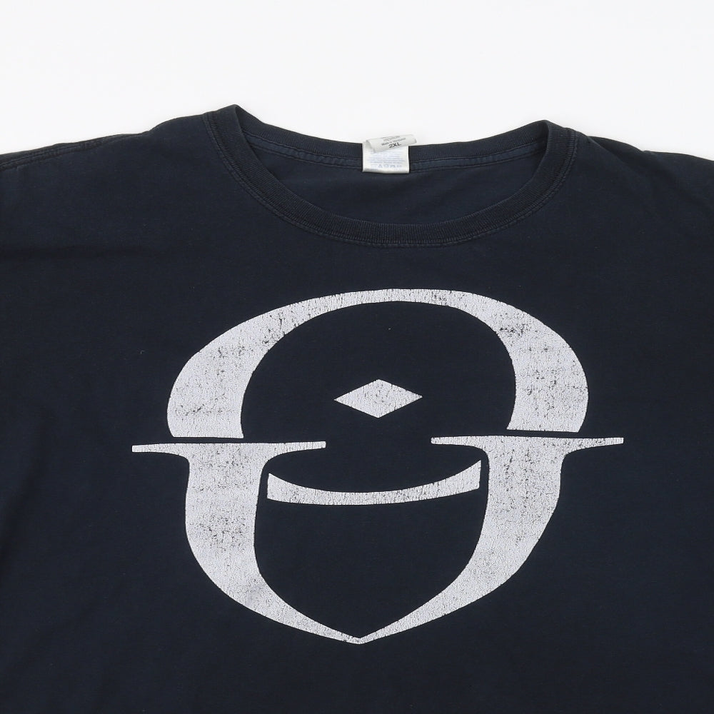 Gilden Mens Blue    T-Shirt Size 2XL