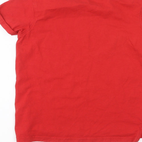 George Boys Red   Basic T-Shirt Size 9-10 Years