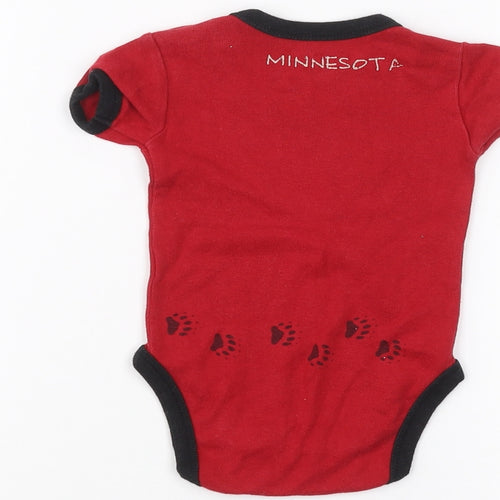 Lazy One Baby Red   Babygrow One-Piece Size 6-9 Months