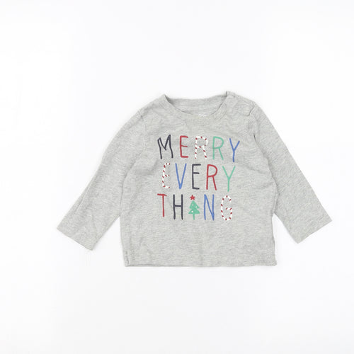 Gap Baby Grey   Basic T-Shirt Size 6-9 Months