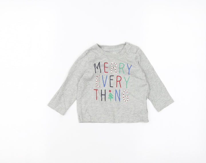 Gap Baby Grey   Basic T-Shirt Size 6-9 Months