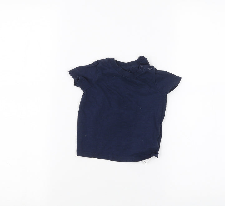 fred & flo Baby Blue   Basic T-Shirt Size 6-9 Months