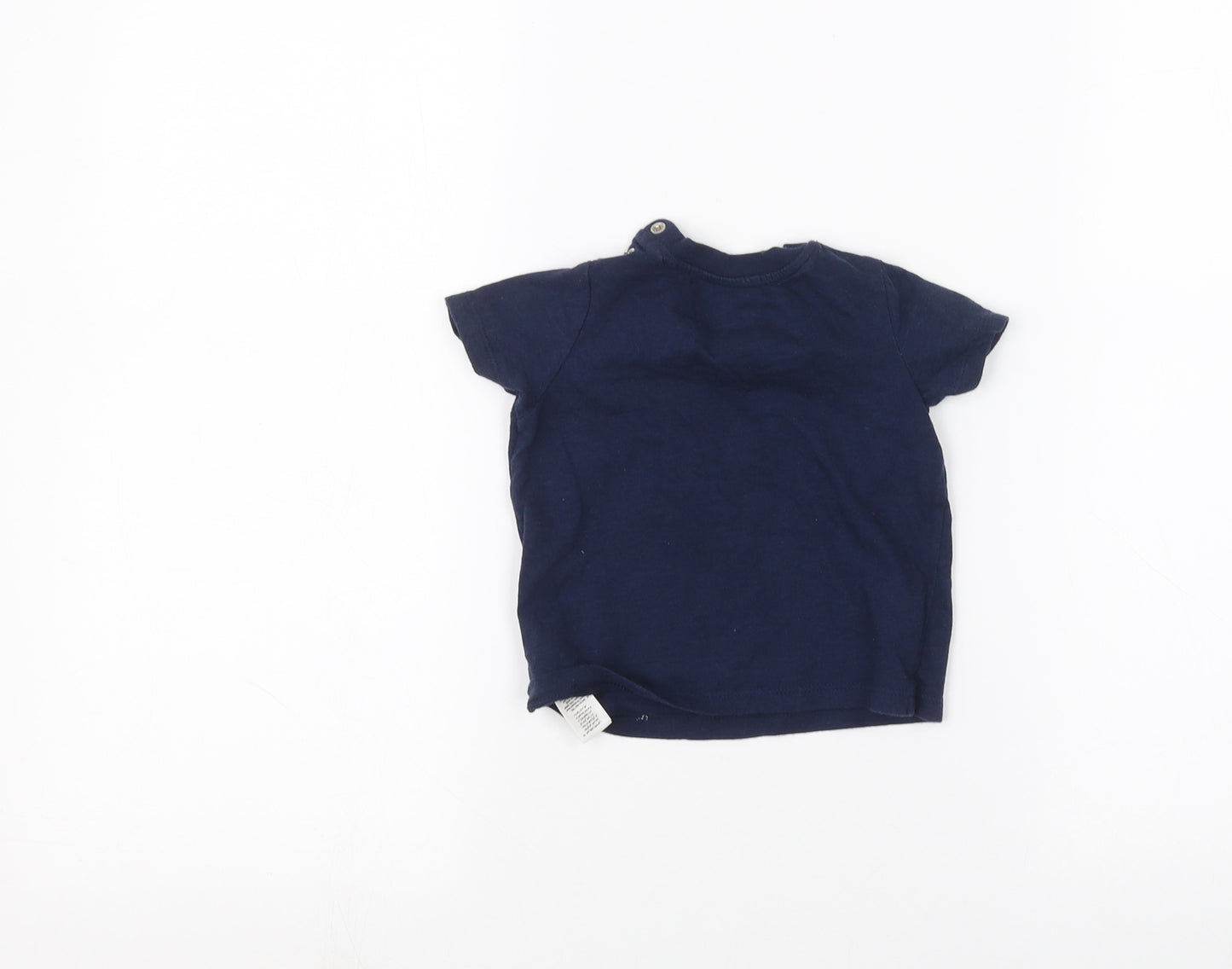 fred & flo Baby Blue   Basic T-Shirt Size 6-9 Months