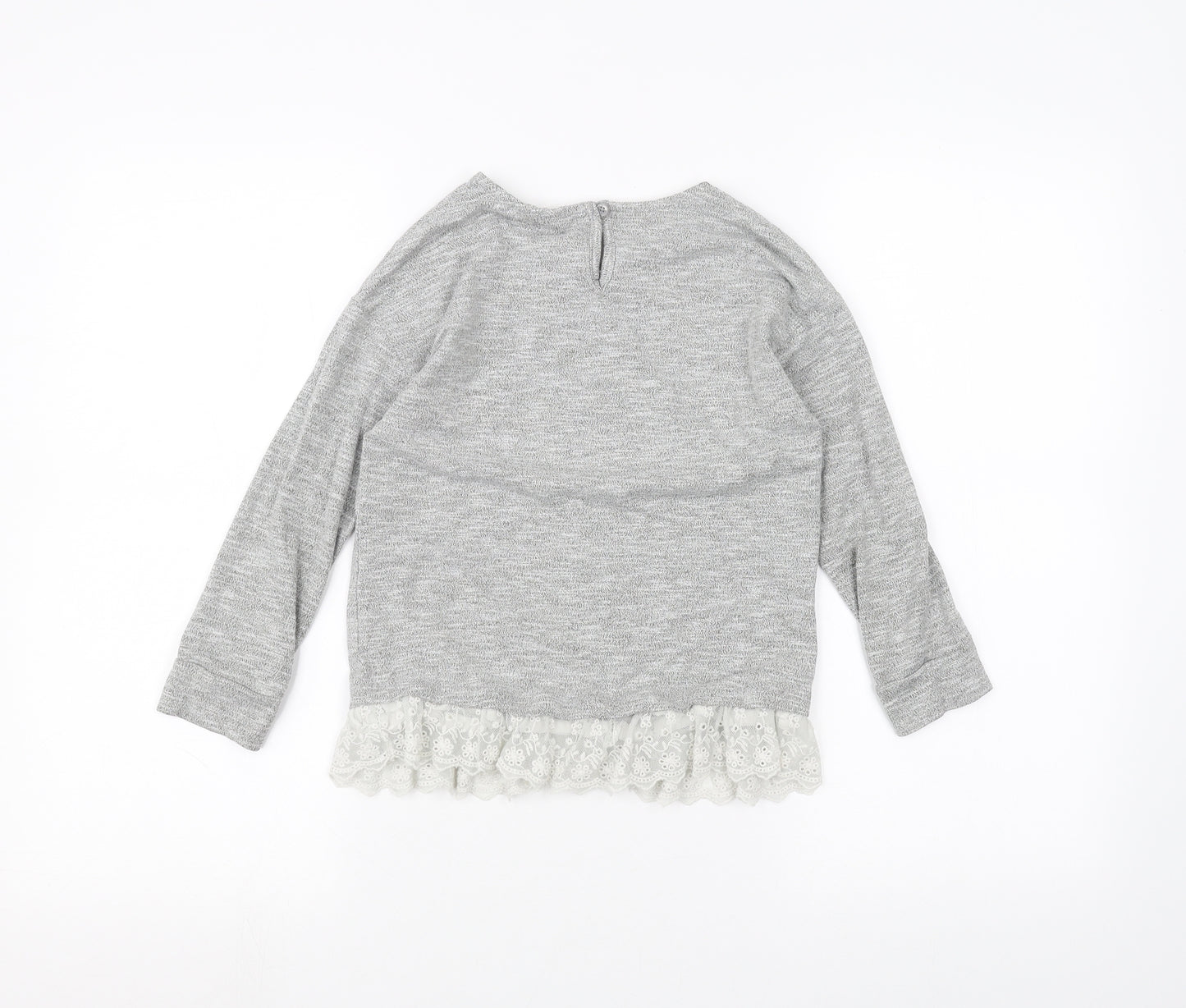 NEXT Girls Grey   Basic T-Shirt Size 6 Years
