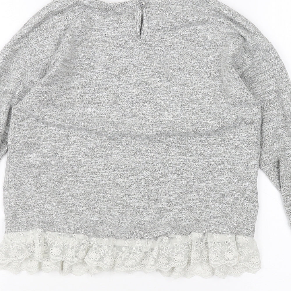 NEXT Girls Grey   Basic T-Shirt Size 6 Years