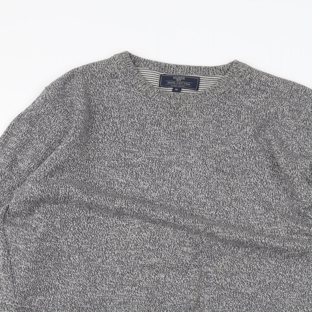 Atlantic Bay Mens Grey   Pullover Jumper Size M