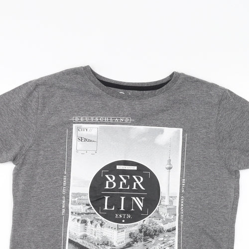 Primark Boys Grey   Basic T-Shirt Size 10-11 Years