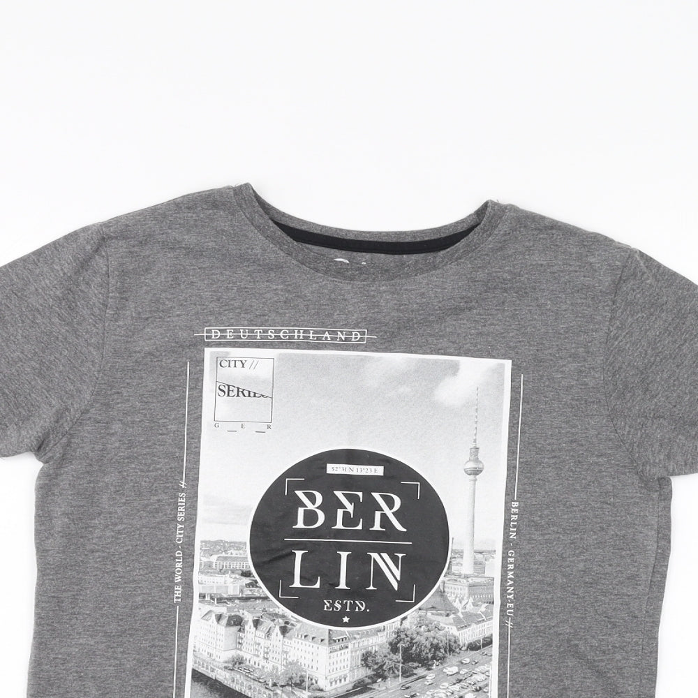 Primark Boys Grey   Basic T-Shirt Size 10-11 Years
